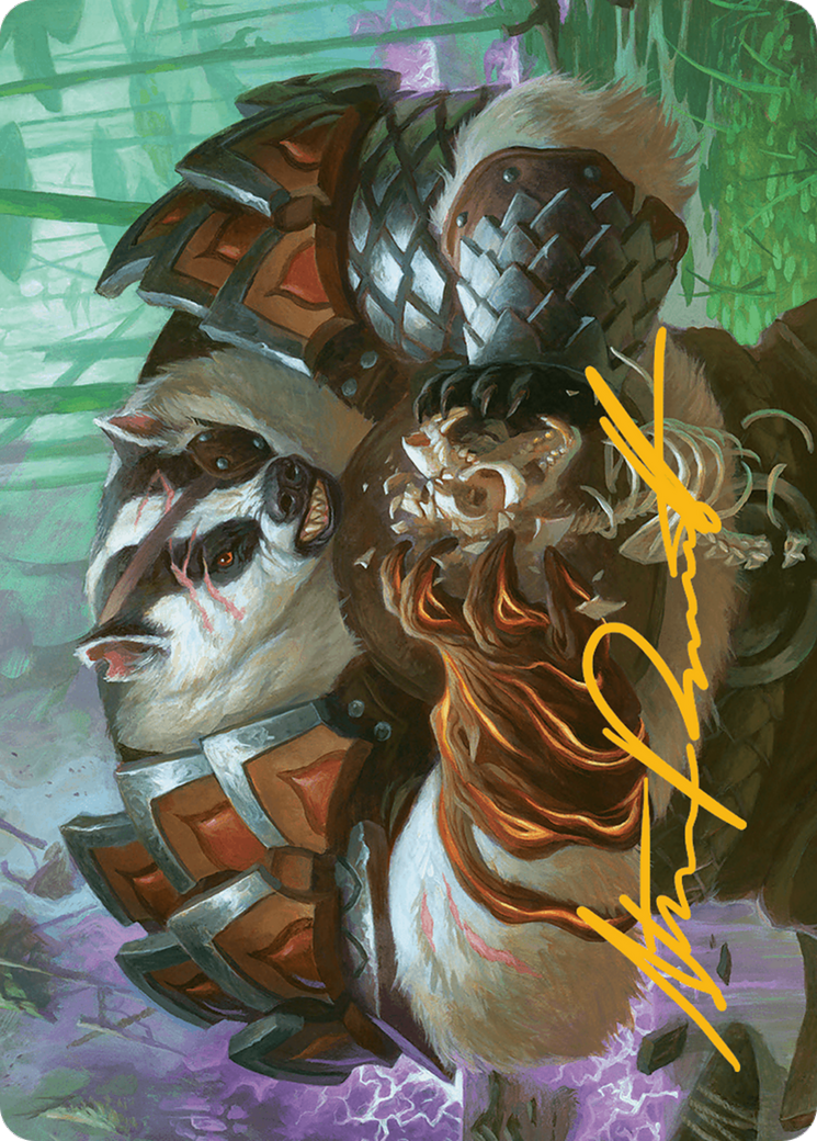 Image of Hugs, Grisly Guardian Art Card (Gold-Stamped Signature) [Bloomburrow Art Series]