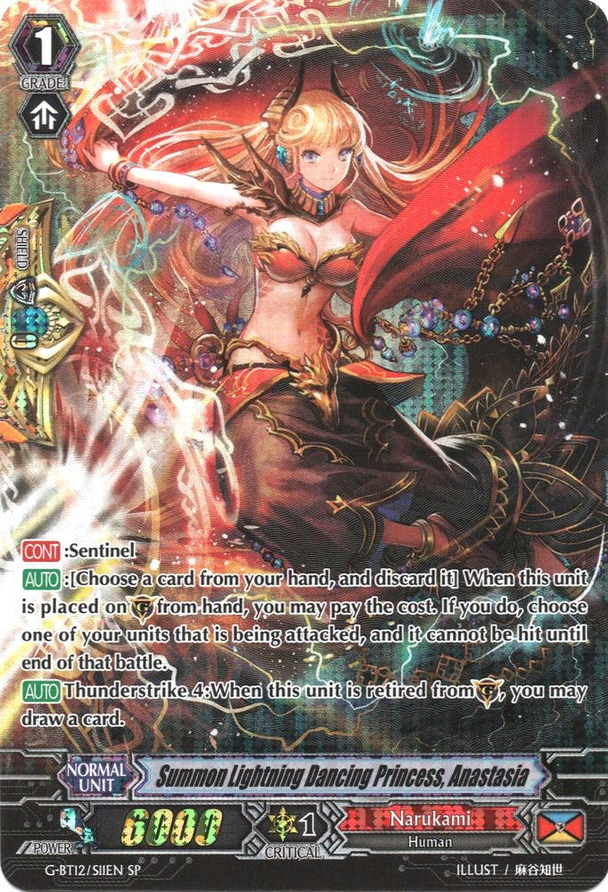 Image of Summon Lightning Dancing Princess, Anastasia (G-BT12/S11EN) [Dragon King's Awakening]