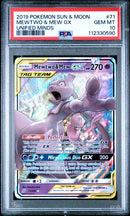 Mewtwo & Mew GX (Sun & Moon: Unified Minds) 71/236 PSA 10