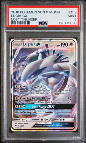 Lugia GX (Sun & Moon: Lost Thunder) 159/214 PSA 9