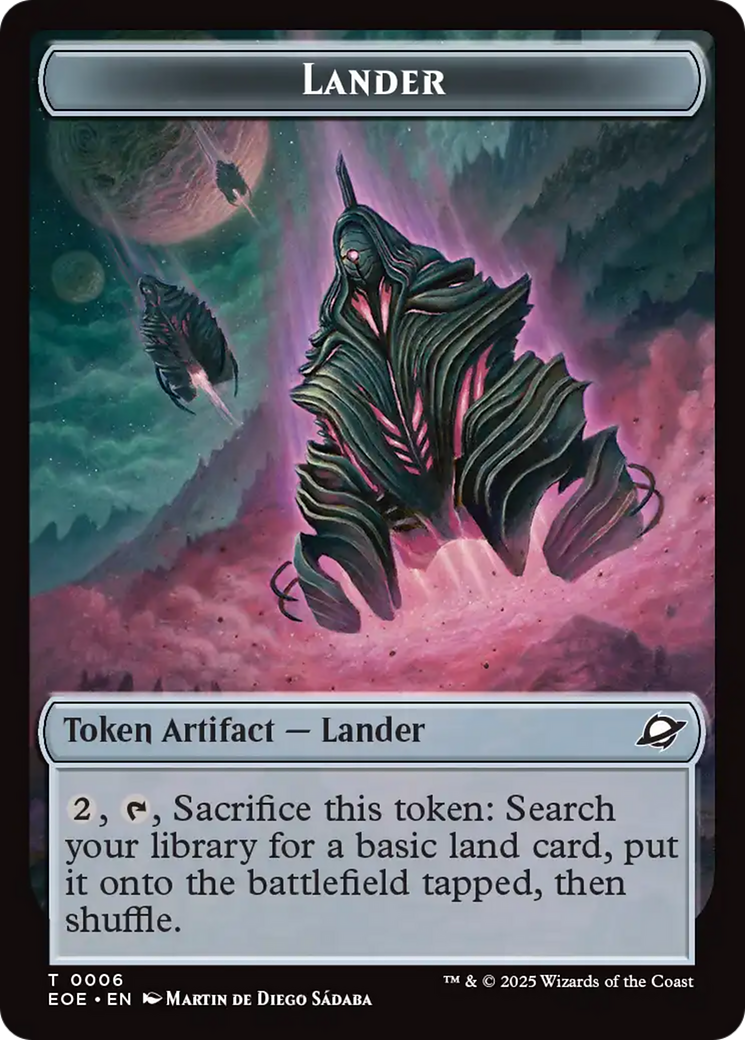 Image of Beast (0006) // Lander Double-Sided Token [Edge of Eternities Tokens]