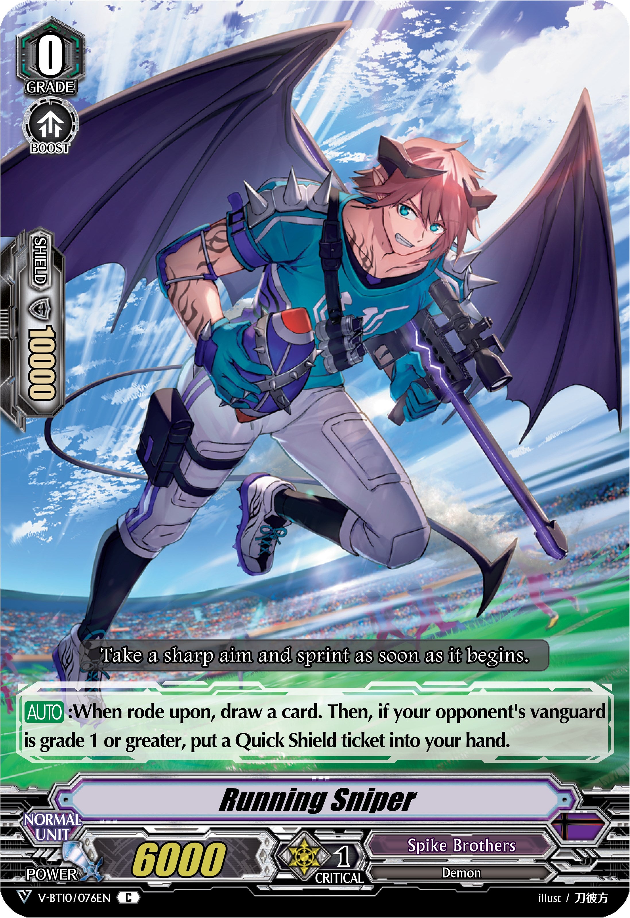 Image of Running Sniper (V-BT10/076EN) [Phantom Dragon Aeon]