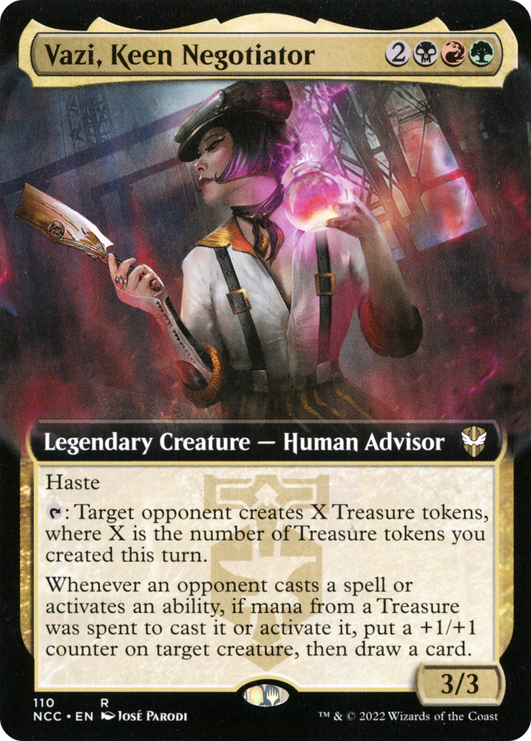 Image of Vazi, Keen Negotiator (Extended Art) [Streets of New Capenna Commander]
