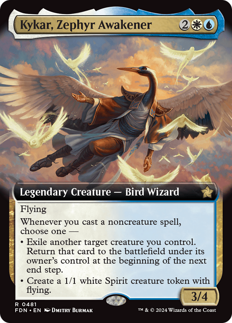Image of Kykar, Zephyr Awakener (Extended Art) [Foundations]
