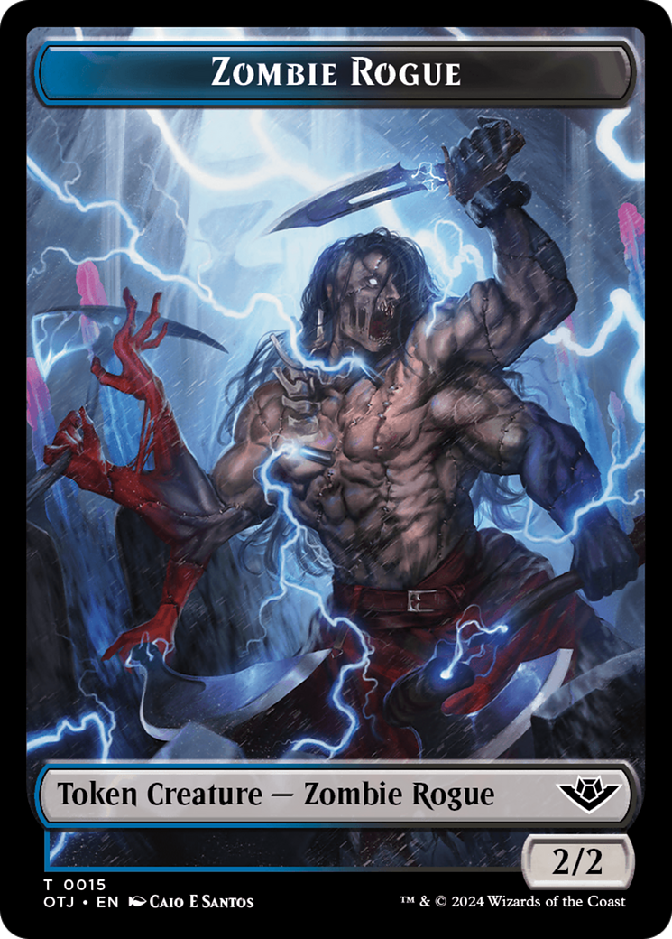 Image of Zombie Rogue // Plot Double-Sided Token [Outlaws of Thunder Junction Tokens]