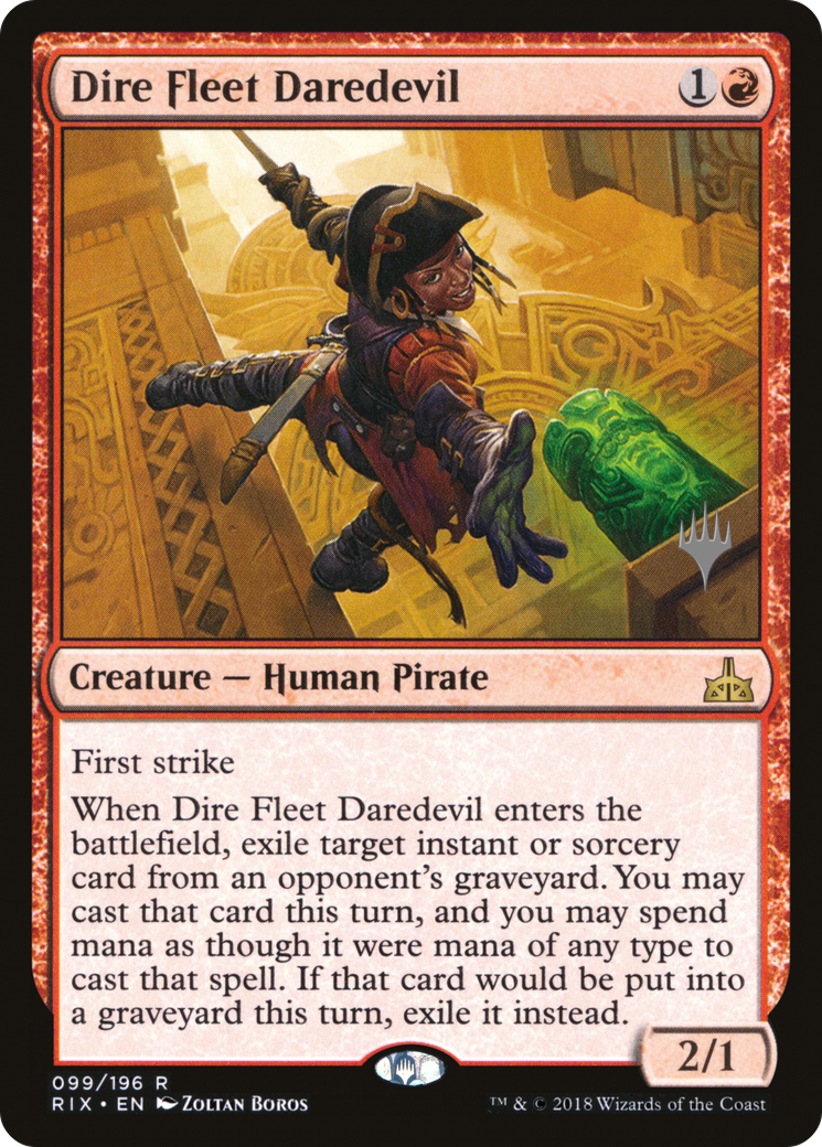 Image of Dire Fleet Daredevil (Promo Pack) [Rivals of Ixalan Promos]