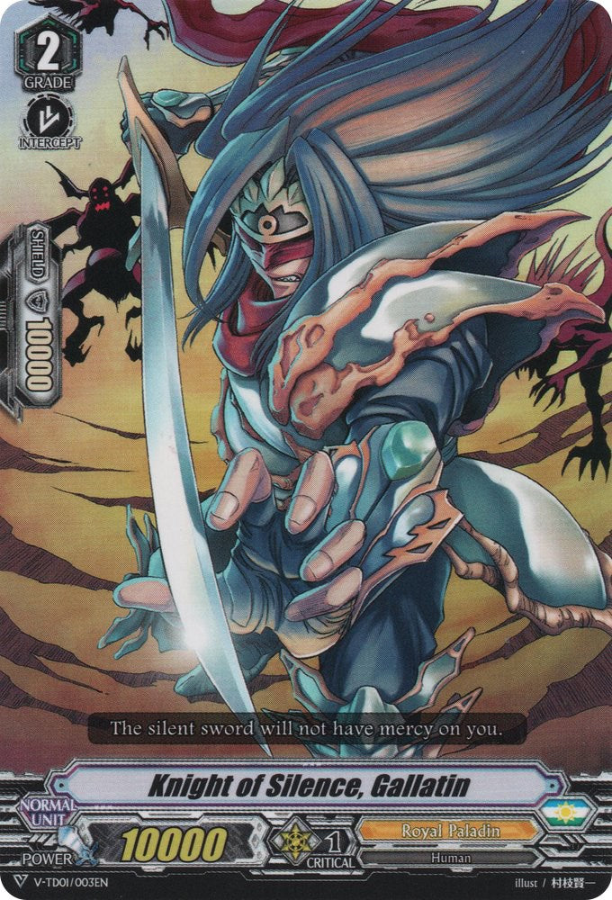 Image of Knight of Silence, Gallatin (V-TD01/003EN) [Aichi Sendou]
