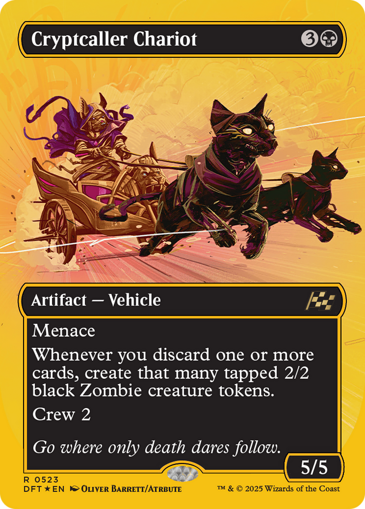 Image of Cryptcaller Chariot (Borderless) (First-Place Foil) [Aetherdrift]