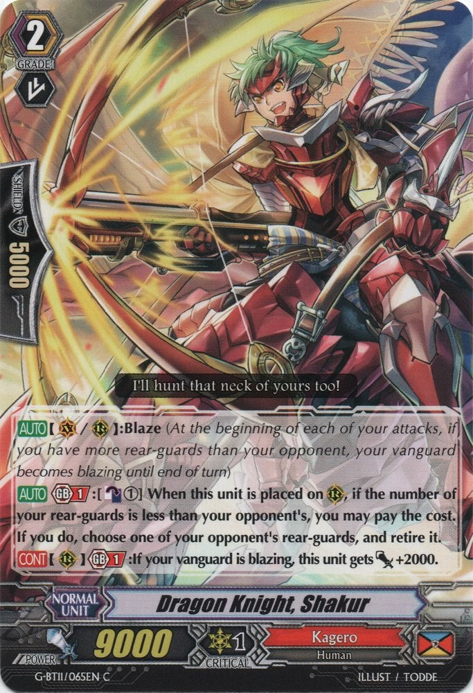 Image of Dragon Knight, Shakur (G-BT11/065EN) [Demonic Advent]