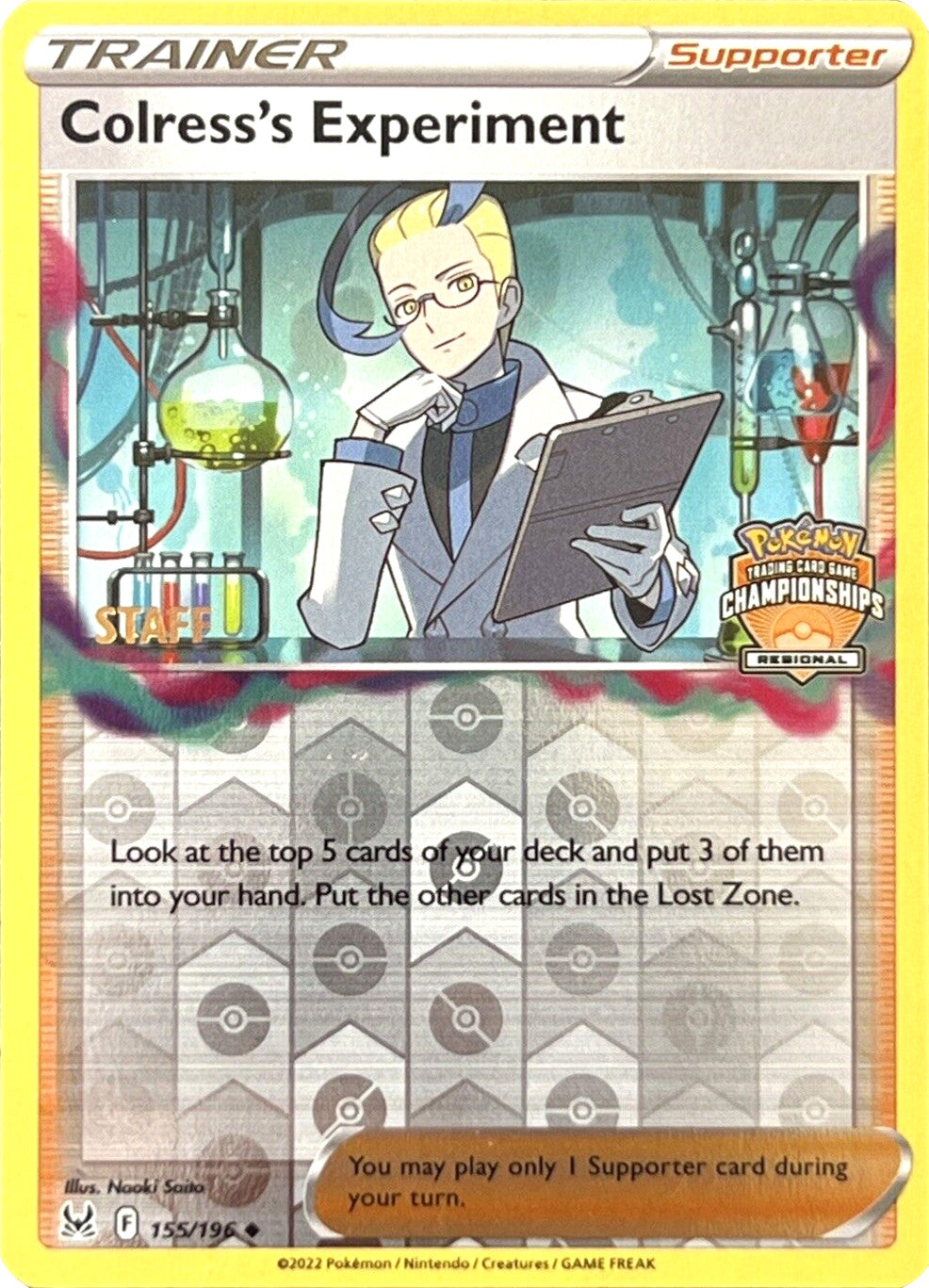 Image of Colress's Experiment (Regional Championships) (Staff) [Sword & Shield: Lost Origin]