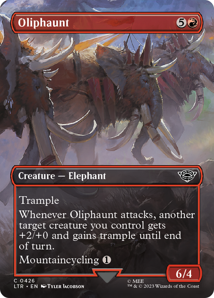 Image of Oliphaunt (Borderless Alternate Art) [The Lord of the Rings: Tales of Middle-Earth]