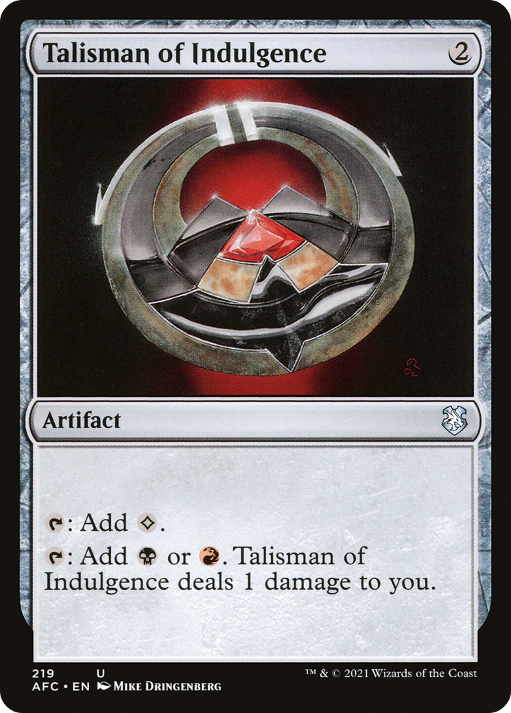Image of Talisman of Indulgence [Dungeons & Dragons: Adventures in the Forgotten Realms Commander]