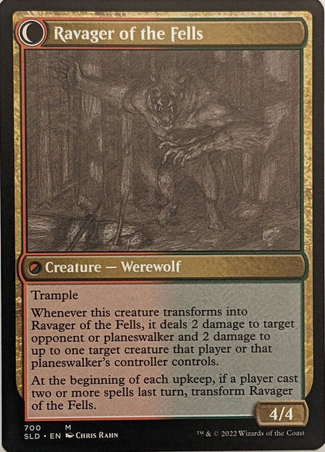 Image of Huntmaster of the Fells // Ravager of the Fells (Sketch) [Secret Lair Drop Promos]