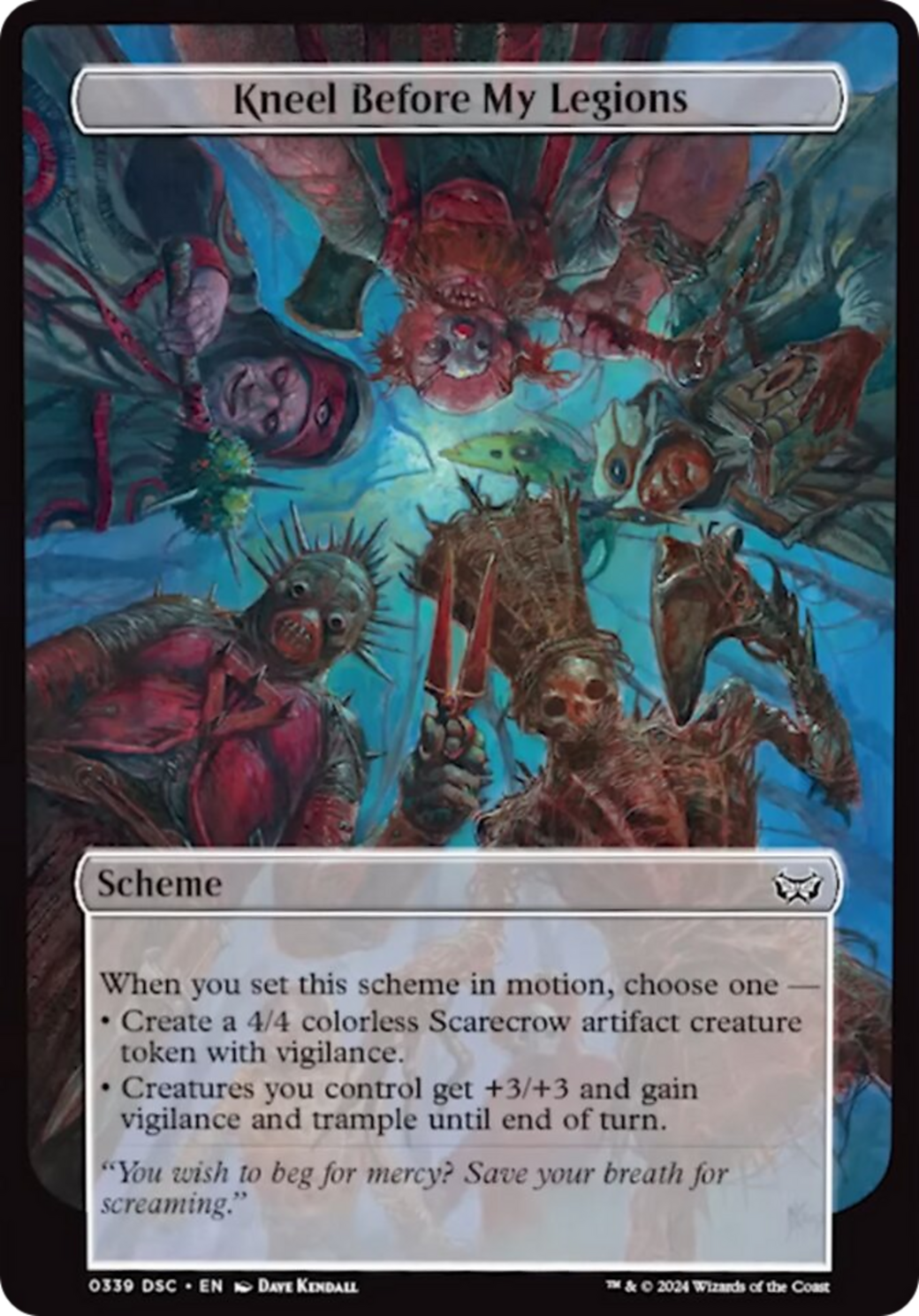Image of Kneel Before My Legions (Full Art) [Duskmourn: Archenemy]