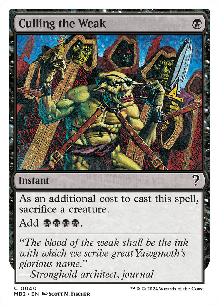 Image of Culling the Weak (White Border) [Mystery Booster 2]