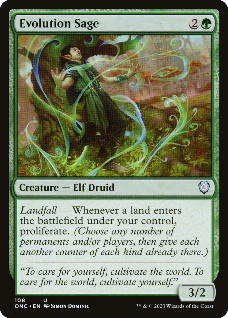 Image of Evolution Sage [Phyrexia: All Will Be One Commander]