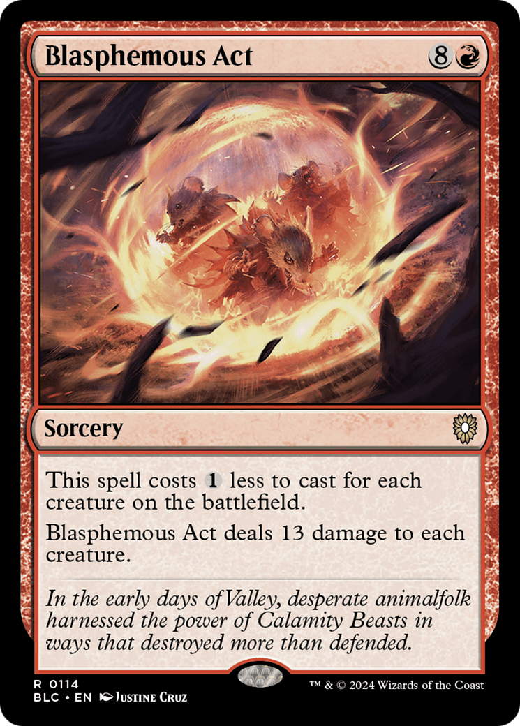 Image of Blasphemous Act [Bloomburrow Commander]