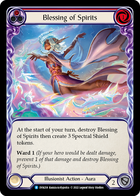 Image of Blessing of Spirits (Red) [DYN218] (Dynasty)  Rainbow Foil