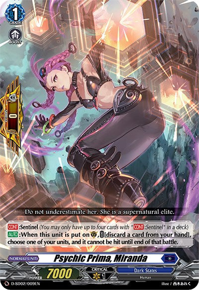 Image of Psychic Prima, Miranda (D-SD02/009EN) [Danji Momoyama: Tyrant Tiger]