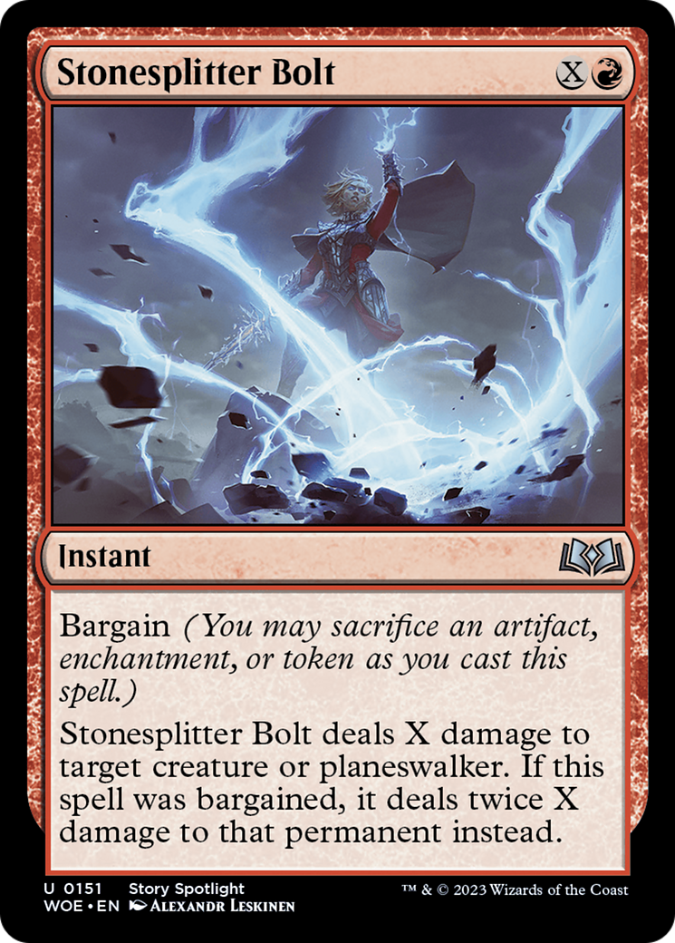 Image of Stonesplitter Bolt [Wilds of Eldraine]