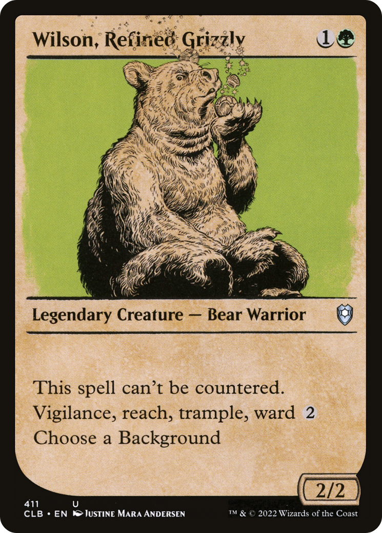 Image of Wilson, Refined Grizzly (Showcase) [Commander Legends: Battle for Baldur's Gate]