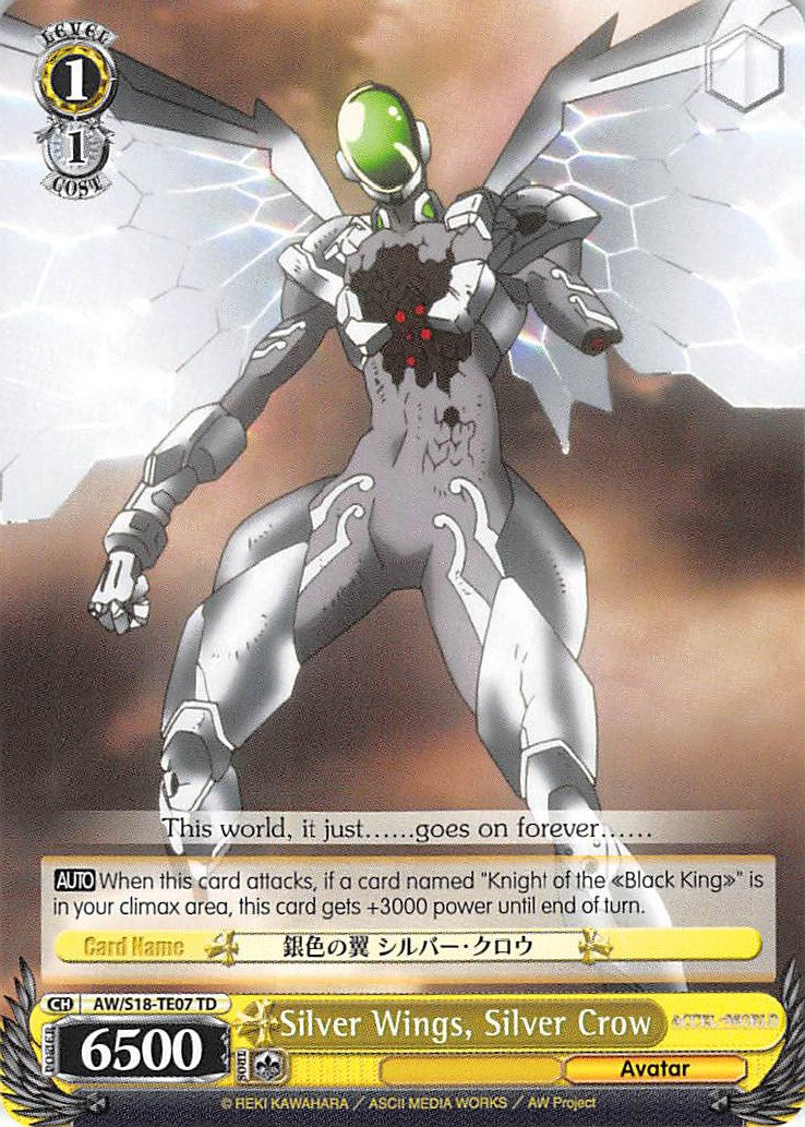 Image of Silver Wings, Silver Crow (AW/S18-TE07 TD) [Accel World]