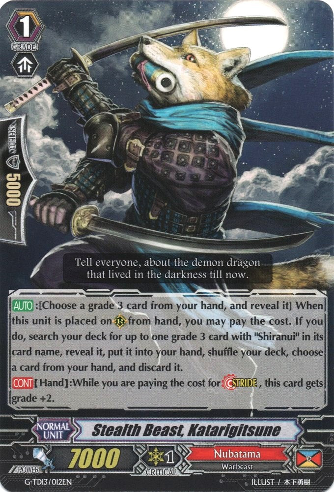 Image of Stealth Beast, Katarigitsune (G-TD13/012EN) [Evil Eye Sovereign]