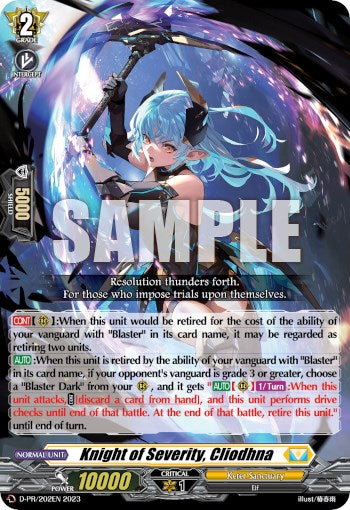 Image of Knight of Severity, Cliodhna (D-PR/202EN 2023) [D Promo Cards]