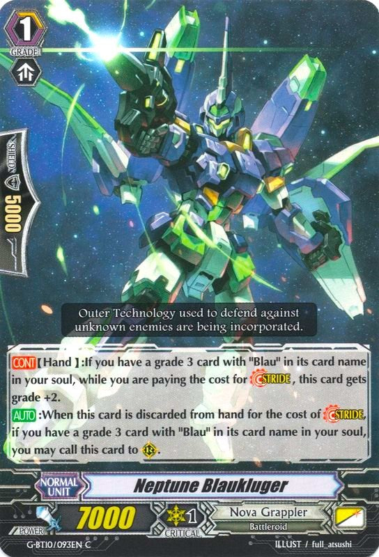 Image of Neptune Blaukluger (G-BT10/093EN) [Raging Clash of the Blade Fangs]