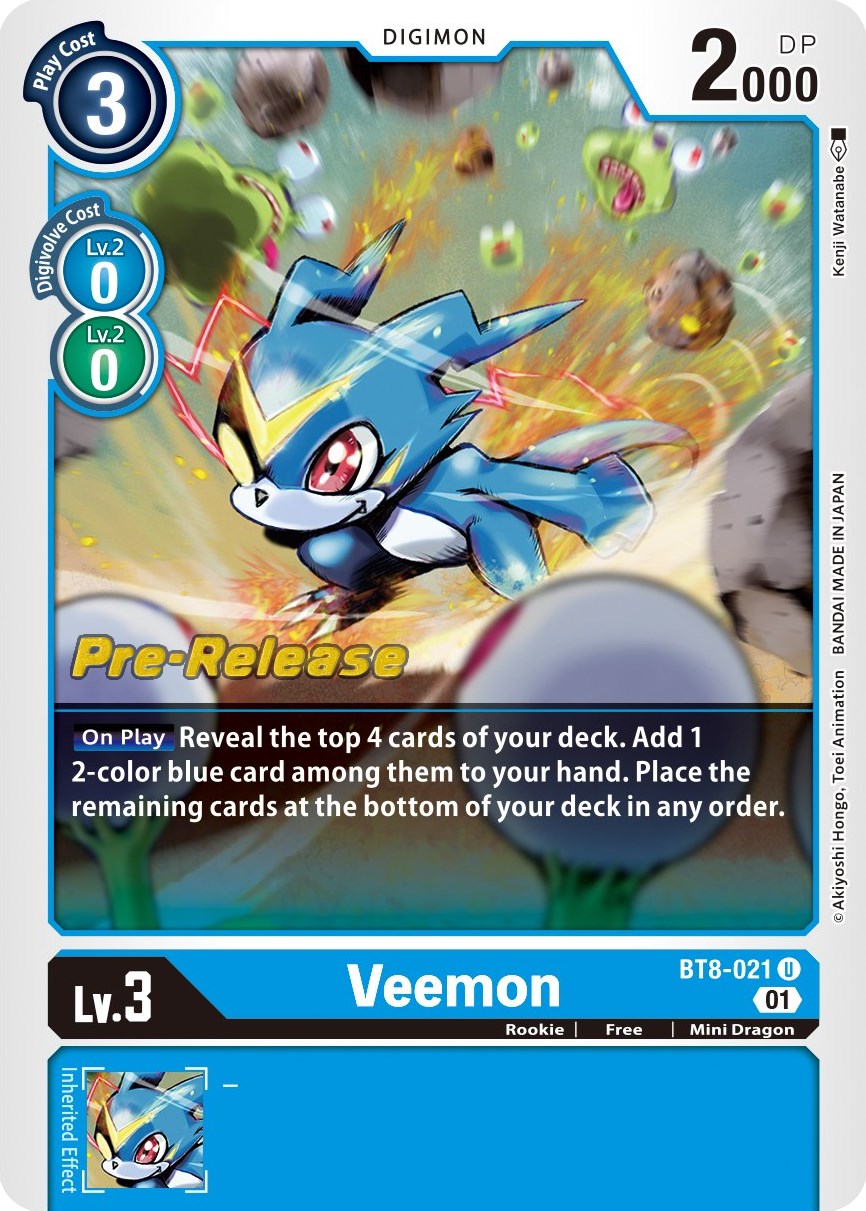 Image of Veemon [BT8-021] [New Awakening Pre-Release Cards]