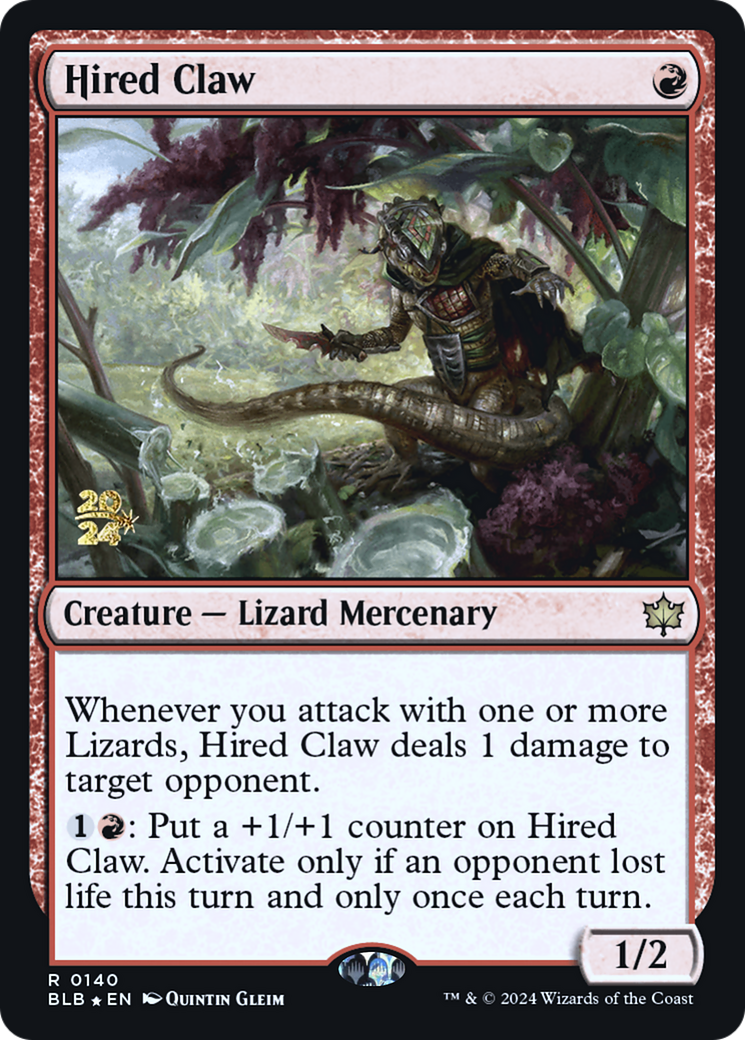 Image of Hired Claw [Bloomburrow Prerelease Promos]