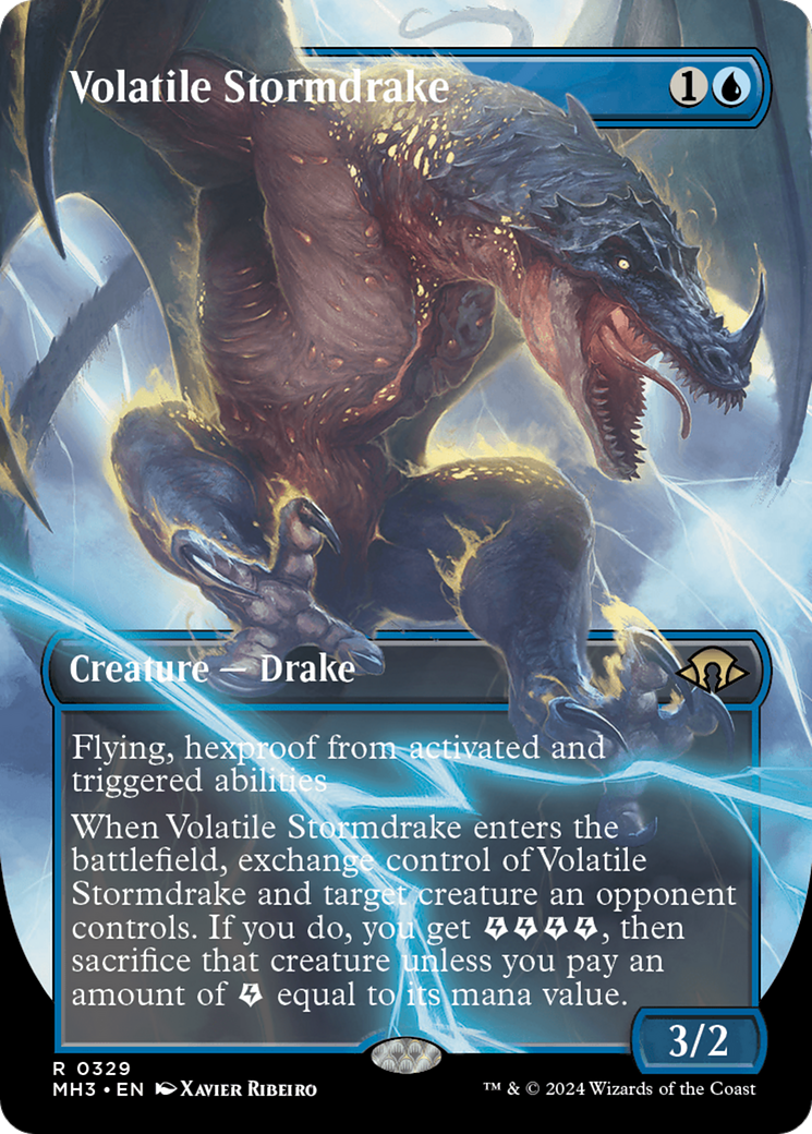 Image of Volatile Stormdrake (Borderless) [Modern Horizons 3]
