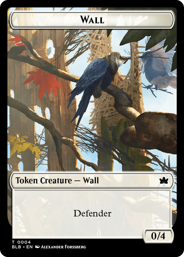 Image of Wall // Intrepid Rabbit Double-Sided Token [Bloomburrow Tokens]