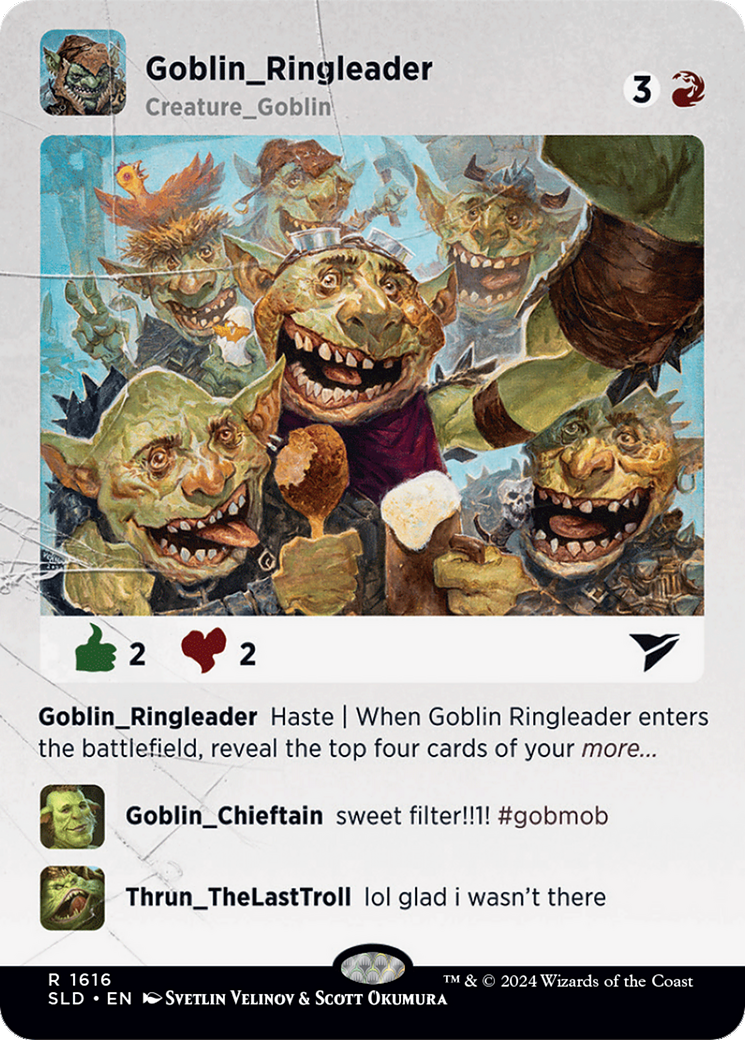 Image of Goblin Ringleader (SLD-1616) - Secret Lair Drop (Borderless) Foil