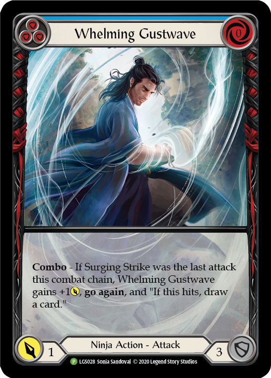 Image of Whelming Gustwave (Blue) [LGS028] (Promo)  Rainbow Foil