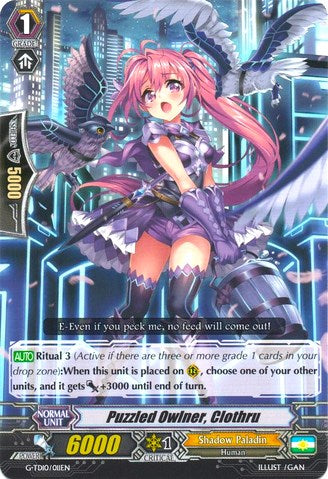 Image of Puzzled Owlner, Clothru (G-TD10/011EN) [Ritual of Dragon Sorcery]