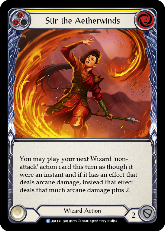 Image of Stir the Aetherwinds (Yellow) [U-ARC130] (Arcane Rising Unlimited)  Unlimited Normal