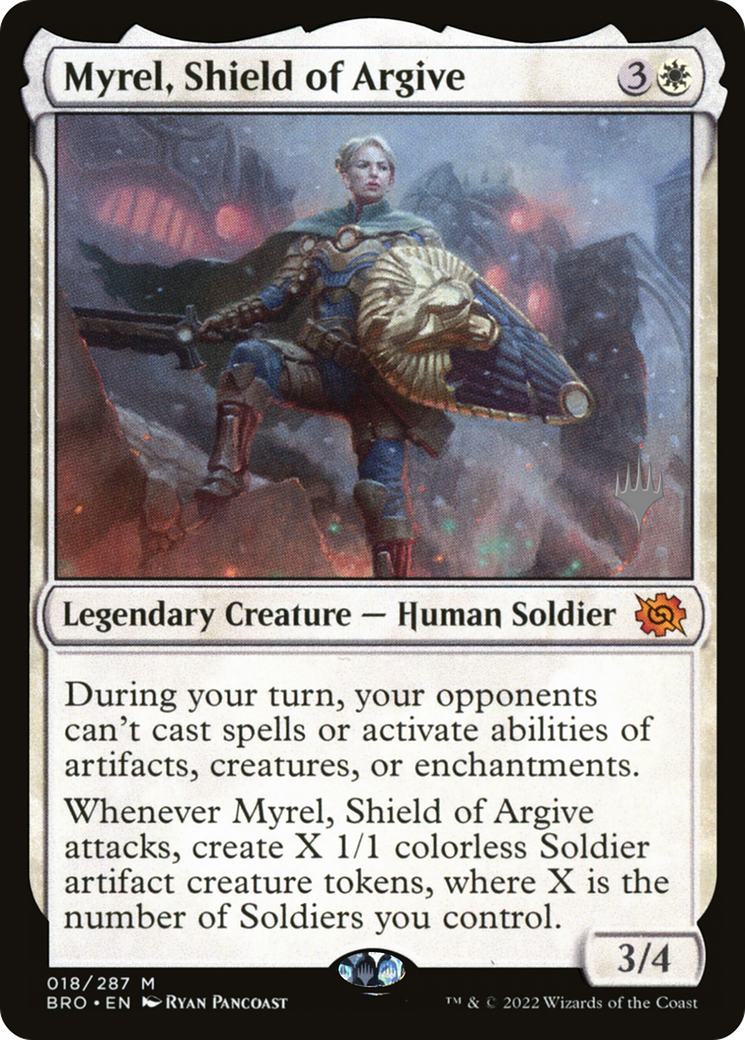 Image of Myrel, Shield of Argive (Promo Pack) [The Brothers' War Promos]