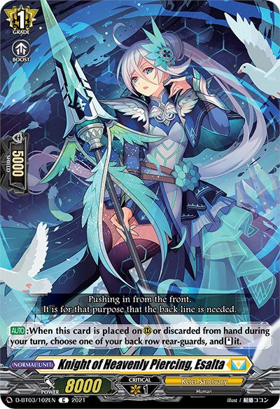 Image of Knight of Heavenly Piercing, Esalta (D-BT03/102EN) [Advance of Intertwined Stars]