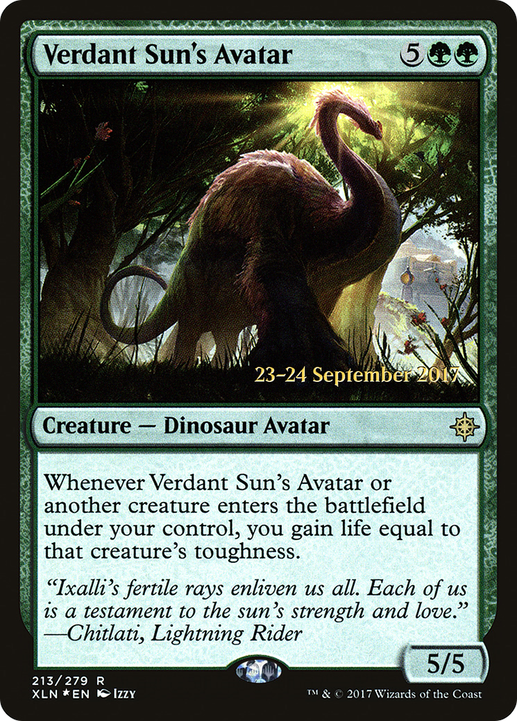 Image of Verdant Sun's Avatar [Ixalan Prerelease Promos]