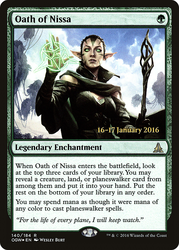Image of Oath of Nissa [Oath of the Gatewatch Prerelease Promos]