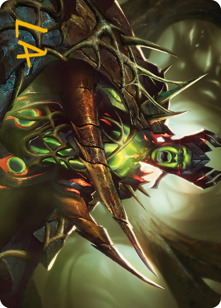 Image of Maze's Mantle Art Card (Gold-Stamped Signature) [Phyrexia: All Will Be One Art Series]