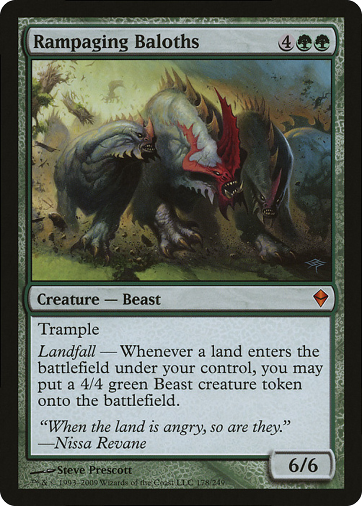 Image of Rampaging Baloths (Zendikar) (Oversized) [Oversize Cards]