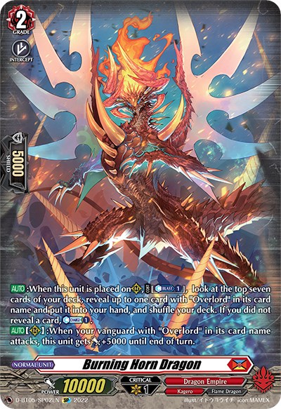 Image of Burning Horn Dragon (D-BT05/SP02EN) [Triumphant Return of the Brave Heroes]
