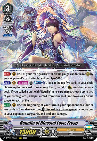 Image of Regalia of Blessed Love, Freyg (D-VS05/015EN) [V Clan Collection Vol.5]