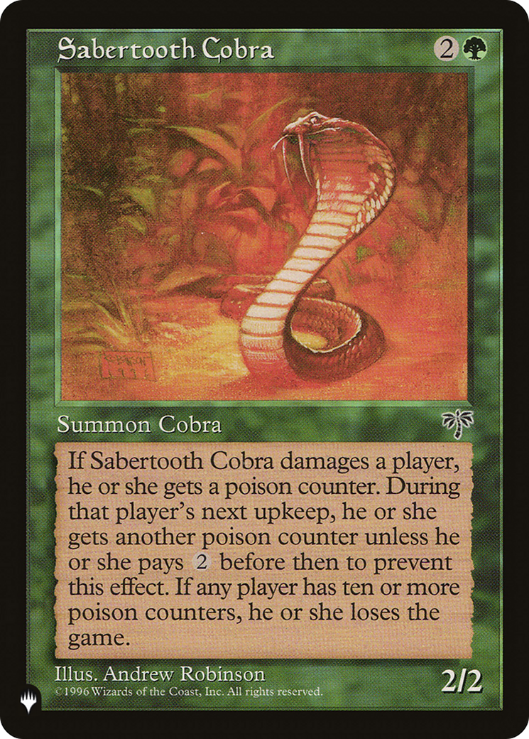 Image of Sabertooth Cobra [The List]