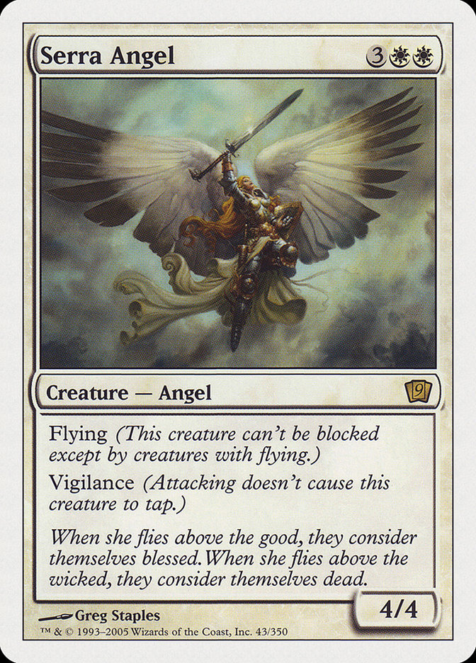 Image of Serra Angel (9th Edition) [Oversize Cards]