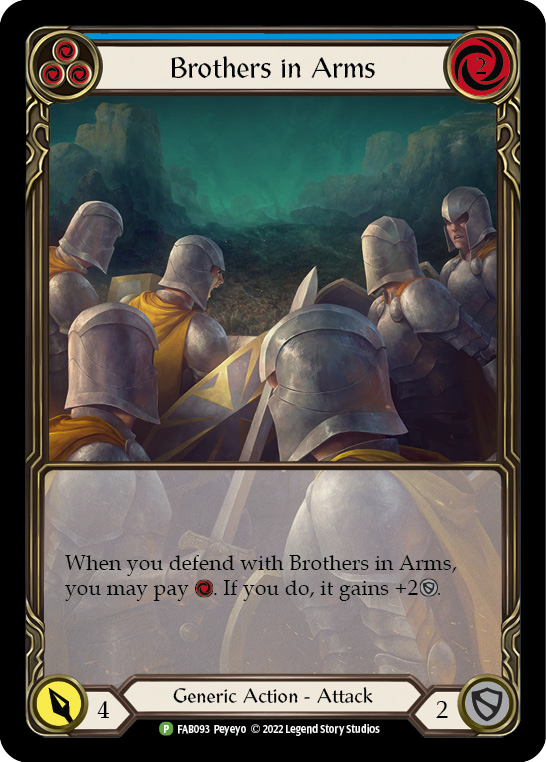 Image of Brothers in Arms (Blue) [FAB093] (Promo)  Rainbow Foil