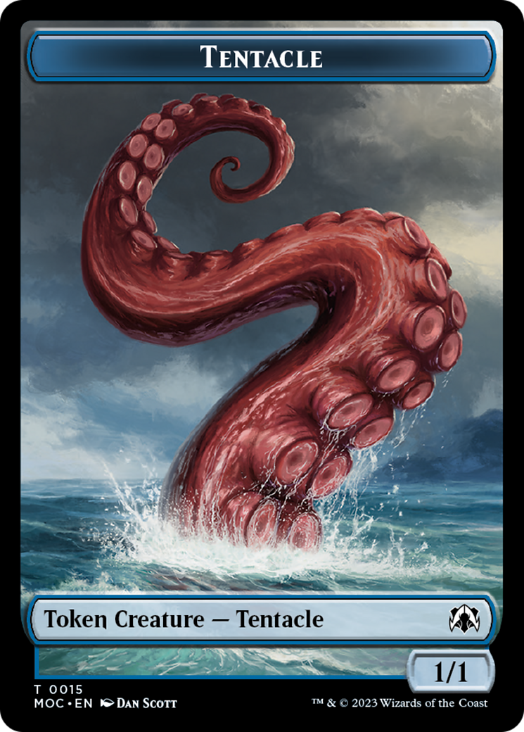 Image of Tentacle // Human (26) Double-Sided Token [March of the Machine Commander Tokens]