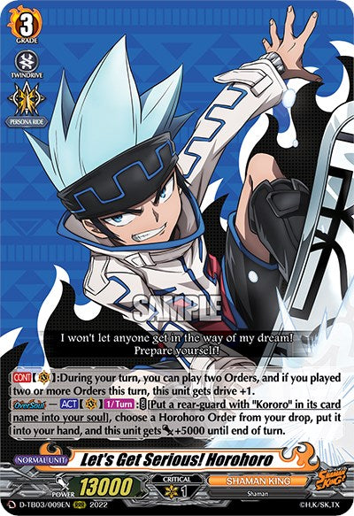 Image of Let's Get Serious! Horohoro (D-TB03/009EN) [Shaman King]